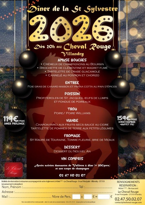 st sylvestre cheval rouge